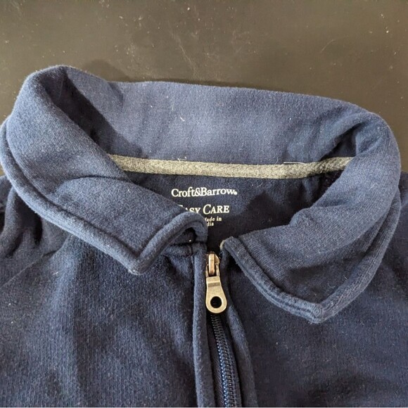 Croft & Barrow Easy Care Navy Blue Pullover, Quarter Zip, Collared Mens XL - Picture 11 of 11